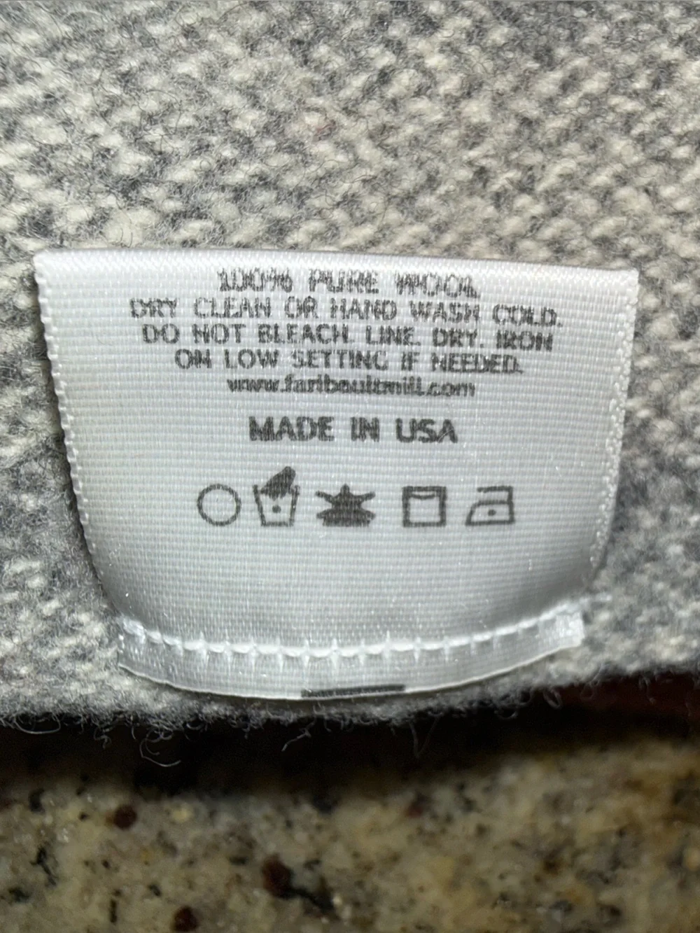 Cannon River Faribault Wool Throw Blanket Gray Red Cream Made in USA